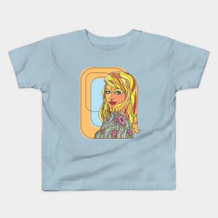 Flower Power Lady Kids T-Shirt